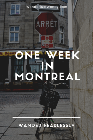 One Week in Montreal Pinterest