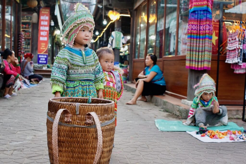 Ethnic children in Sapa Town